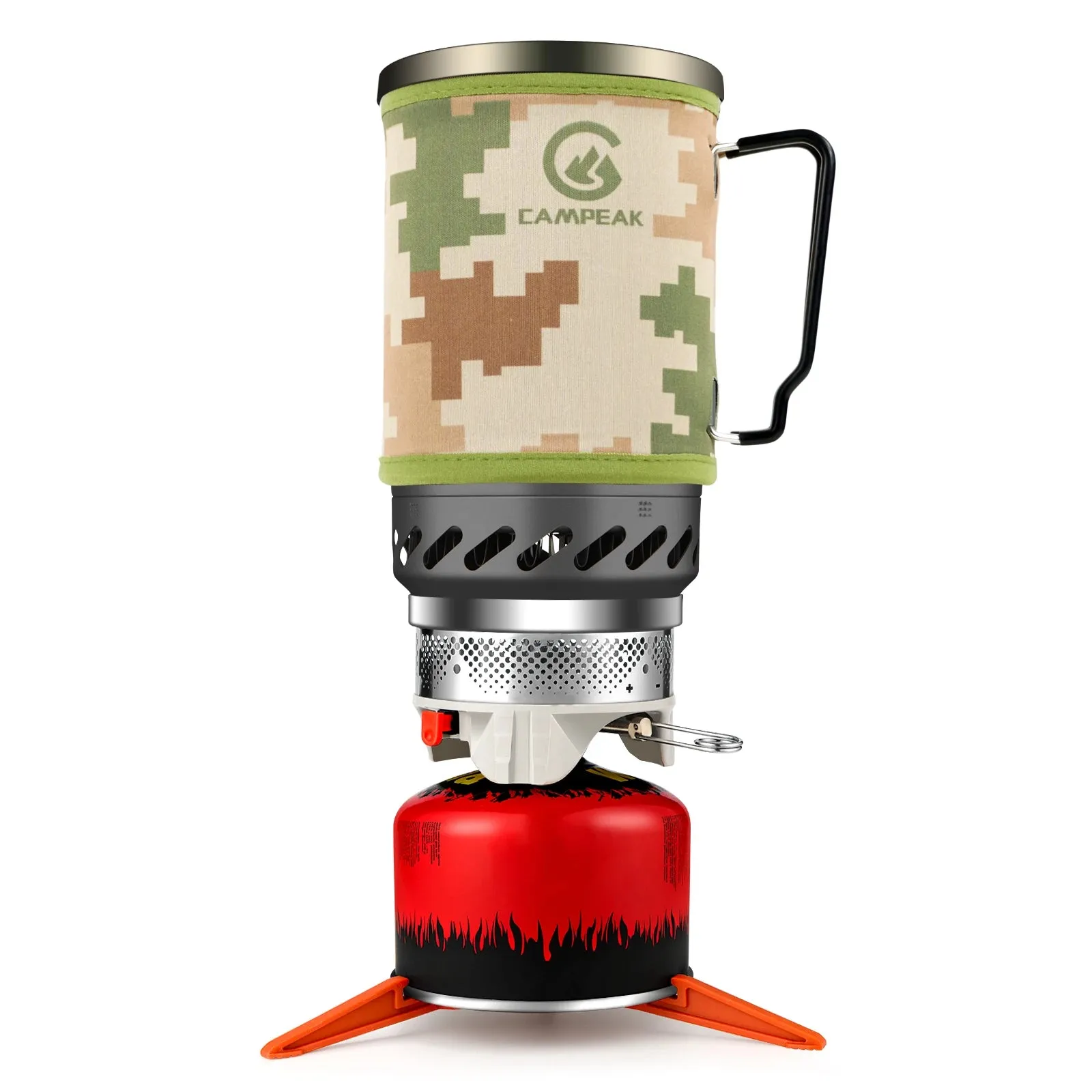 1.4L Stove Camping Propane Cooking Gear | Portable  Camp Burner System with Tripod, Pot Support