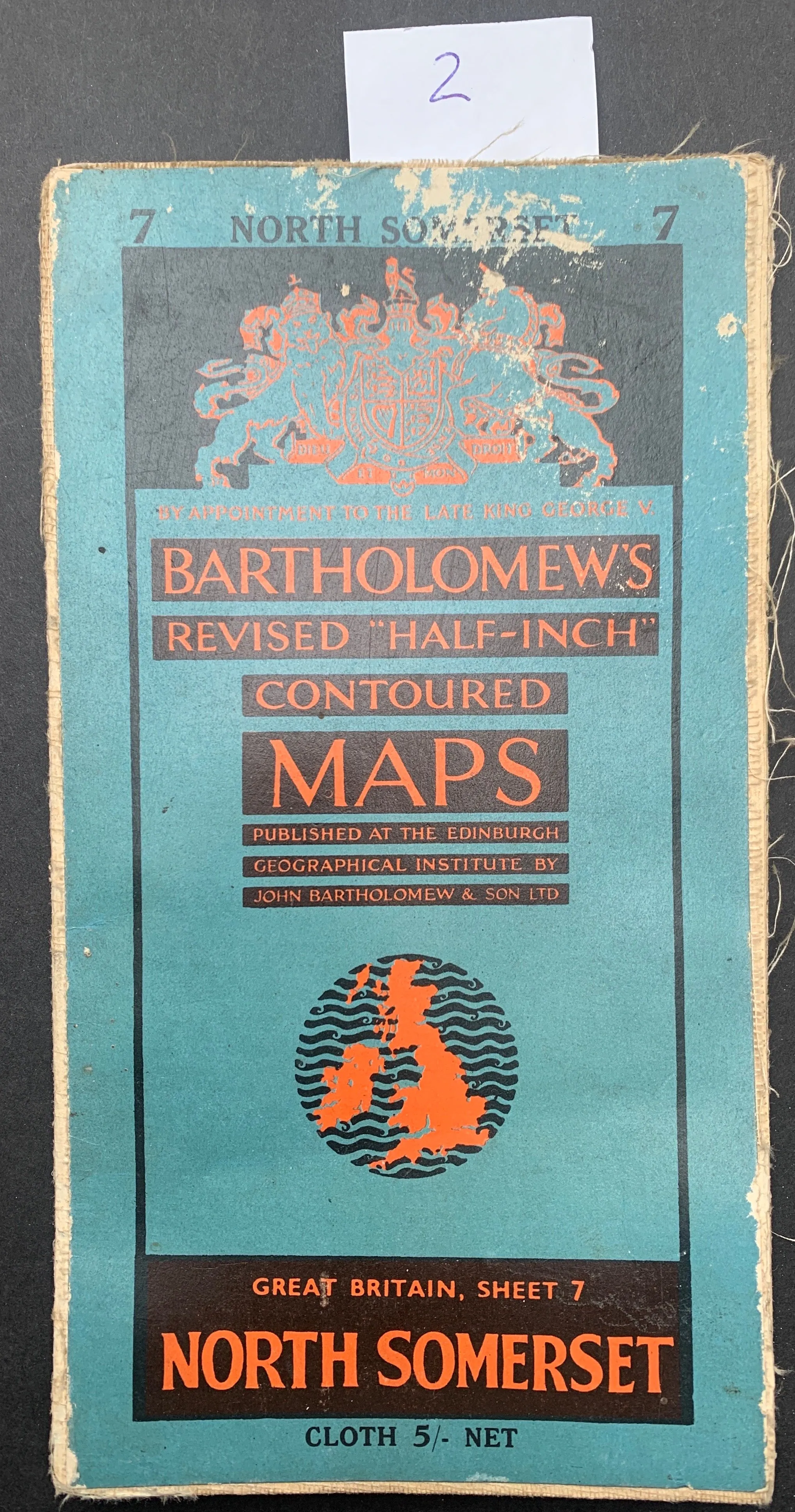 1940s, 50s Maps of North Somerset Sheet 7. Incl. Bristol, Cardiff, Devizes