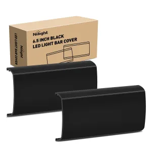2Pcs 6.5 inch Black Light Bar Cover