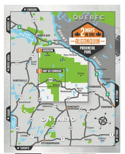Algonquin Provincial Park Adventure Topographic Map | Backroad Mapbooks
