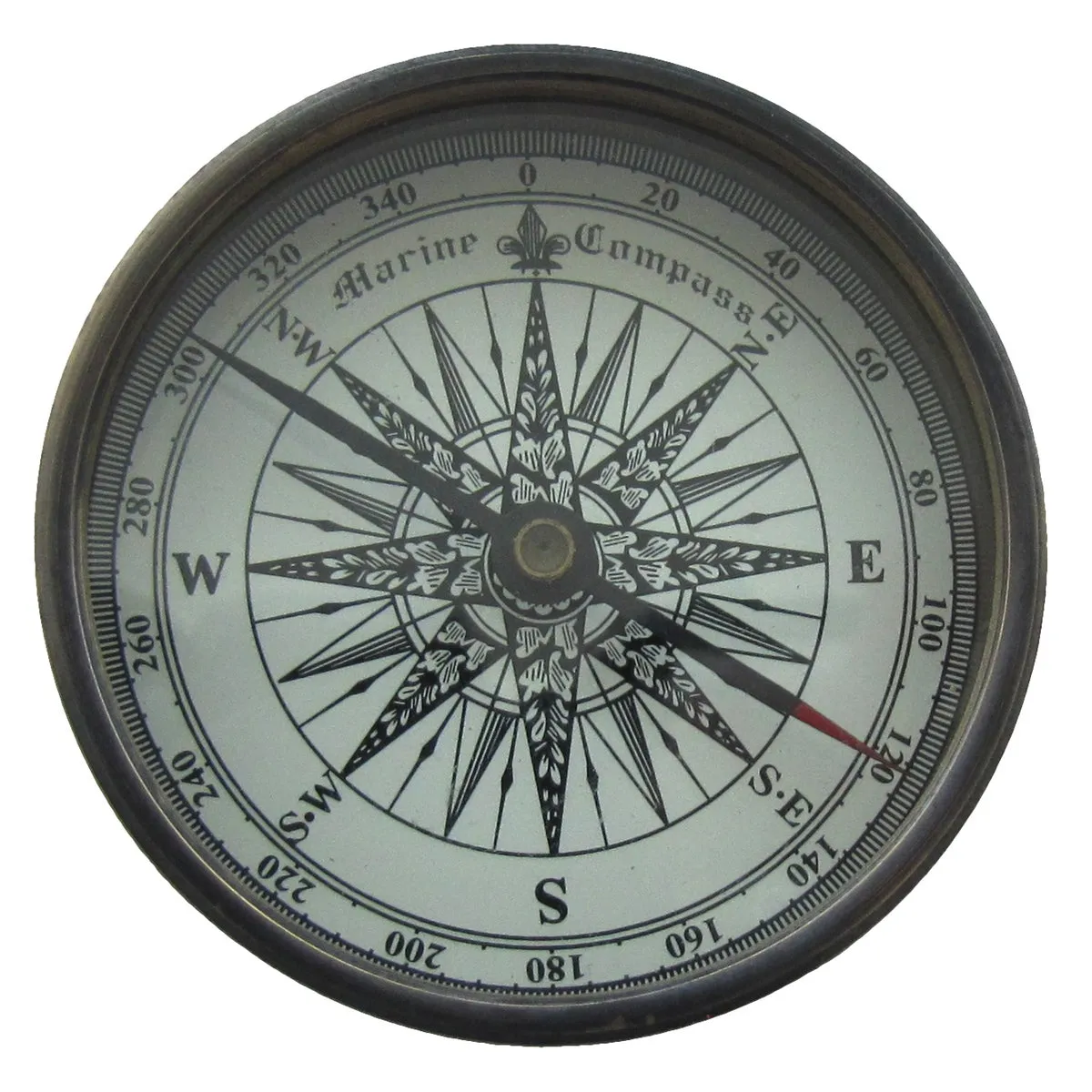 Antique Reproduction Travel Telescope, Nautical Marine Compass