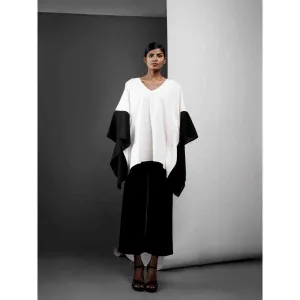 ATBW Short Kaftan Style Top-Black & White