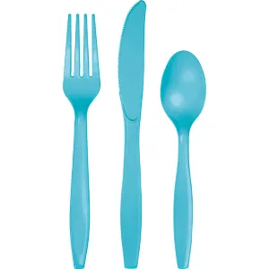 Bulk Bermuda Blue Assorted Plastic Cutlery (288 per Case)