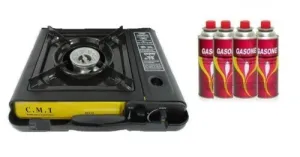 Camping Stove Portable Single Burner Butane Gas stove w/ Hard Case Tabletop Stove