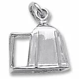 Camping Tent Charm In Sterling Silver