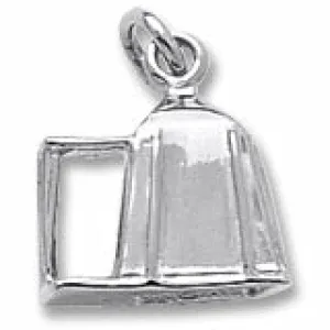 Camping Tent Charm In Sterling Silver