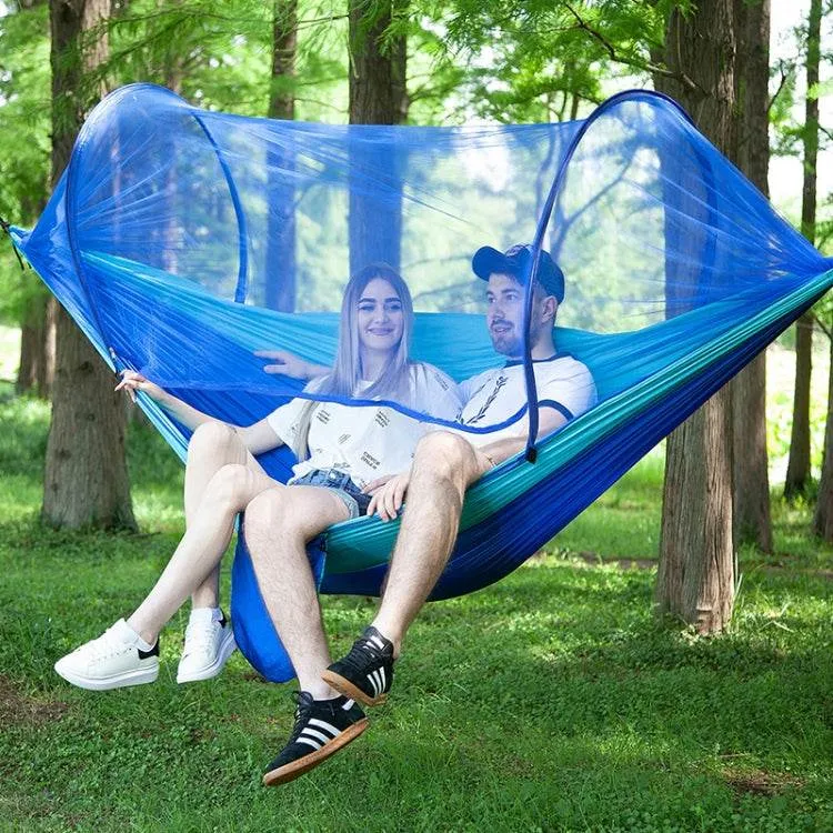 Compact Automatic Nylon Parachute Hammock with Integrated Mosquito Netting for Outdoor Camping, Size: 290 x 140cm