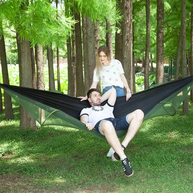 Compact Automatic Nylon Parachute Hammock with Integrated Mosquito Netting for Outdoor Camping, Size: 290 x 140cm