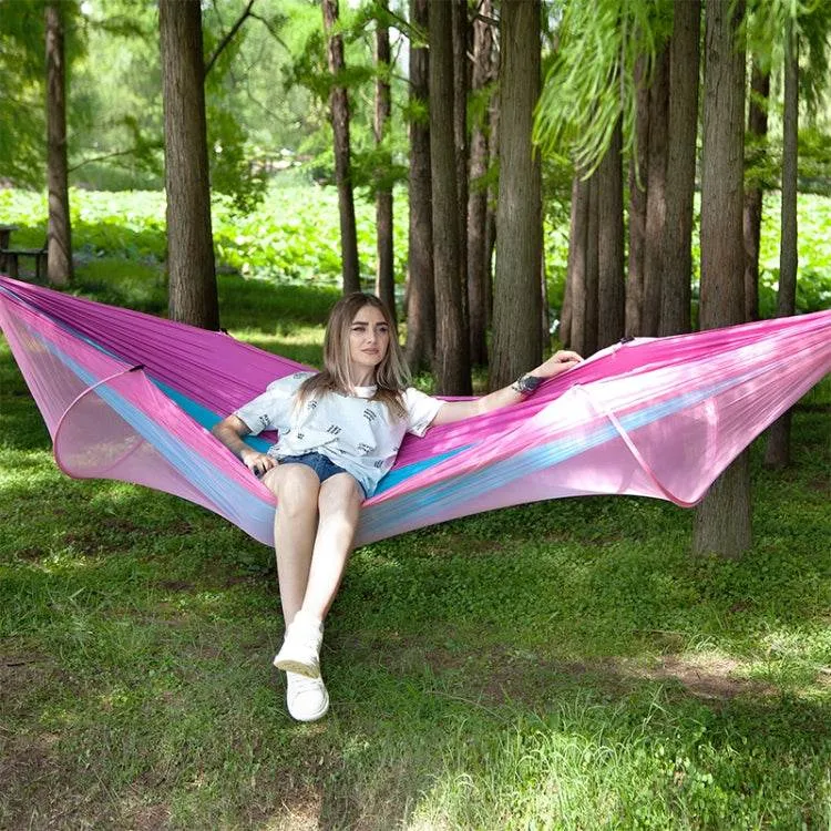 Compact Automatic Nylon Parachute Hammock with Integrated Mosquito Netting for Outdoor Camping, Size: 290 x 140cm