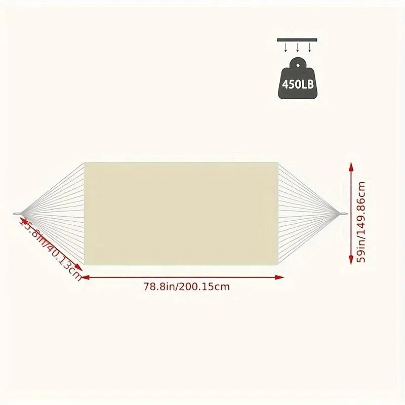 Cotton Canvas Hammock with Woven Tassels