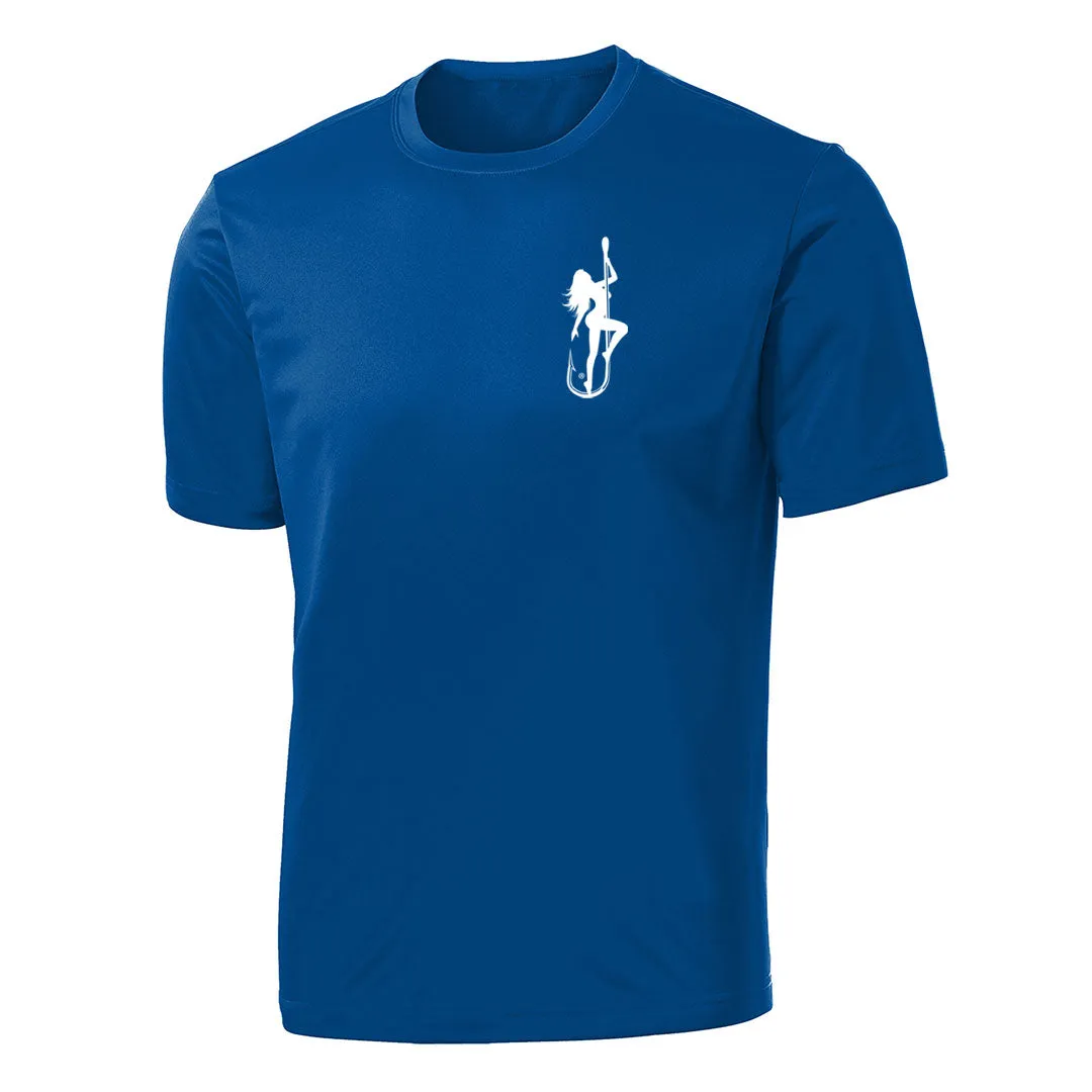 Dirty Hooker Classic White on Royal Blue Short Sleeve Dry Fit
