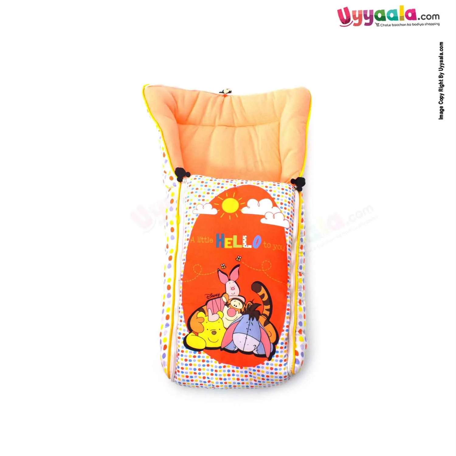 DISNEY Baby Carry Nest (Sleeping Bag) Cotton Animals Print 0 m Age, Orange