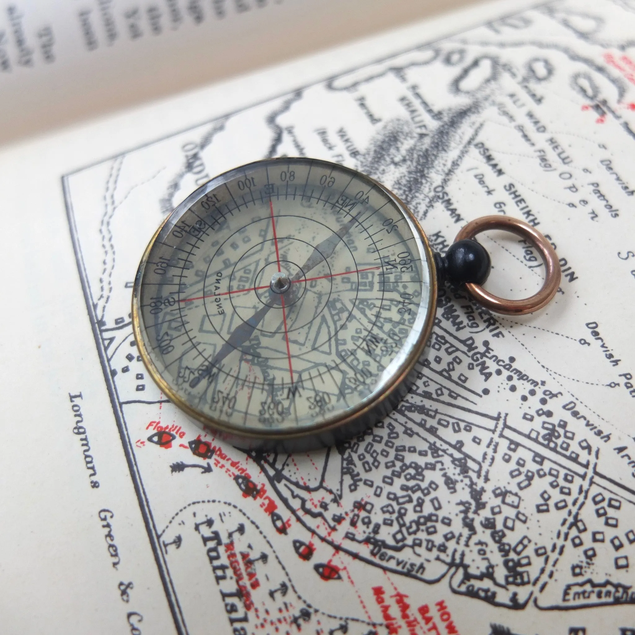 English Transparent Pocket Compass