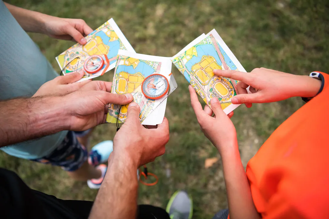 EXPLORER 500 BASEPLATE ORIENTEERING AND HIKING COMPASS - ORANGE