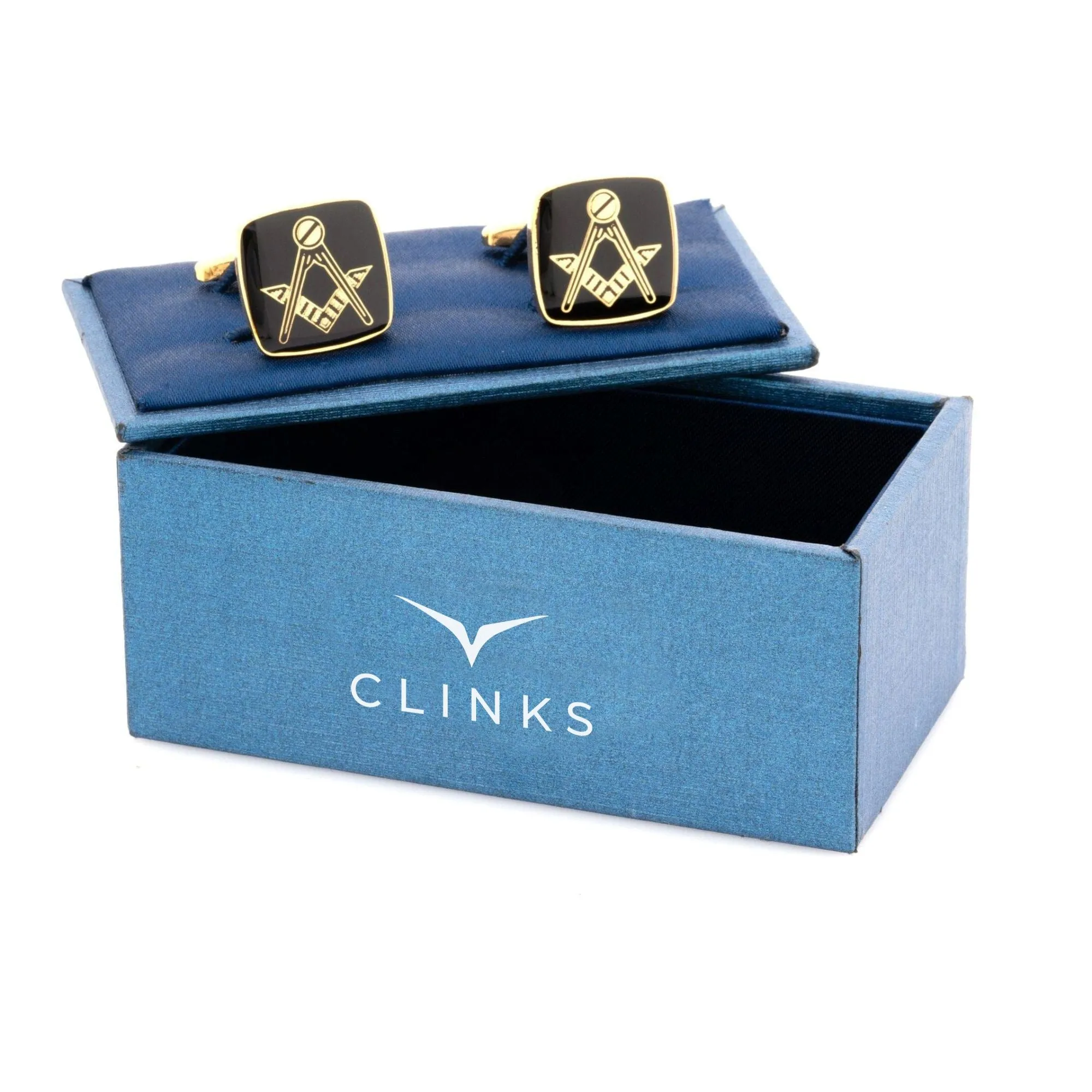 Freemason Masonic Black/Gold Cufflinks