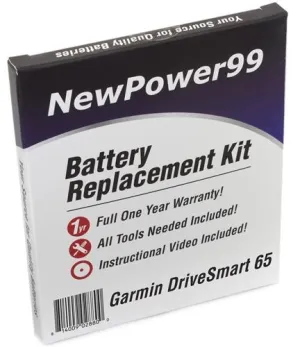 Garmin DriveSmart 65 Battery Replacement Kit with Tools and Video Instruction Guide