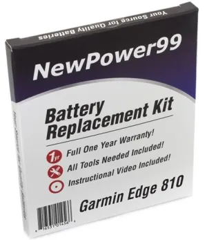 Garmin Edge 810 Battery Replacement Kit with Tools, Video Instructions and Extended Life Battery