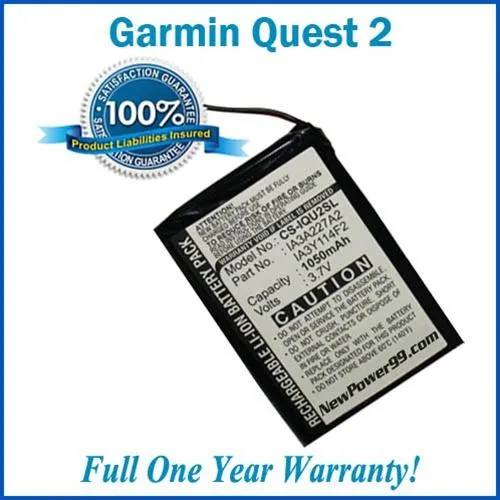 Garmin Quest 2 Battery Replacement Kit with Tools, Video Instructions and Extended Life Battery