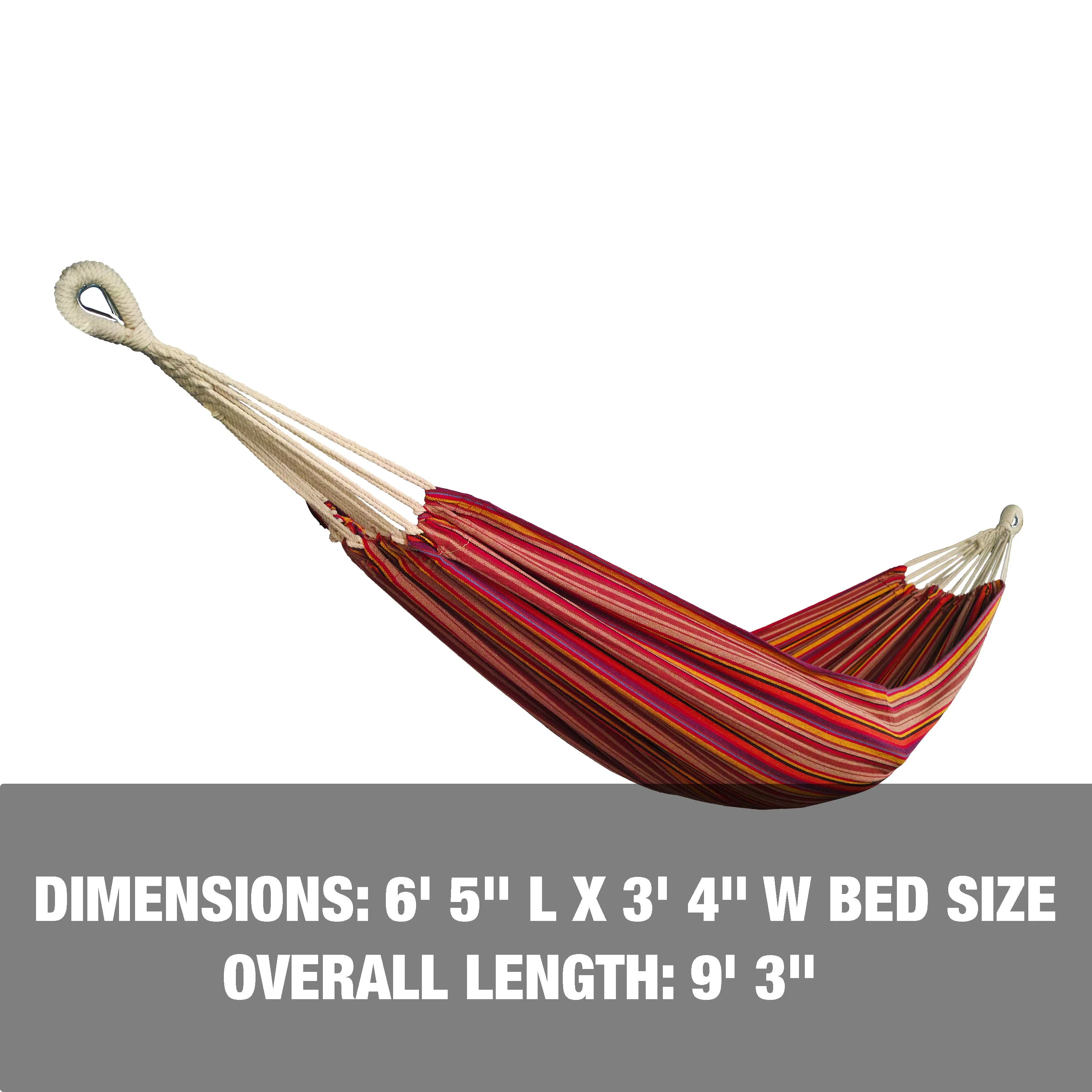 Hammock in a Bag w/ Rope loops & Hanging Hardware | 40-in. Wide | 220 Lb. Capacity