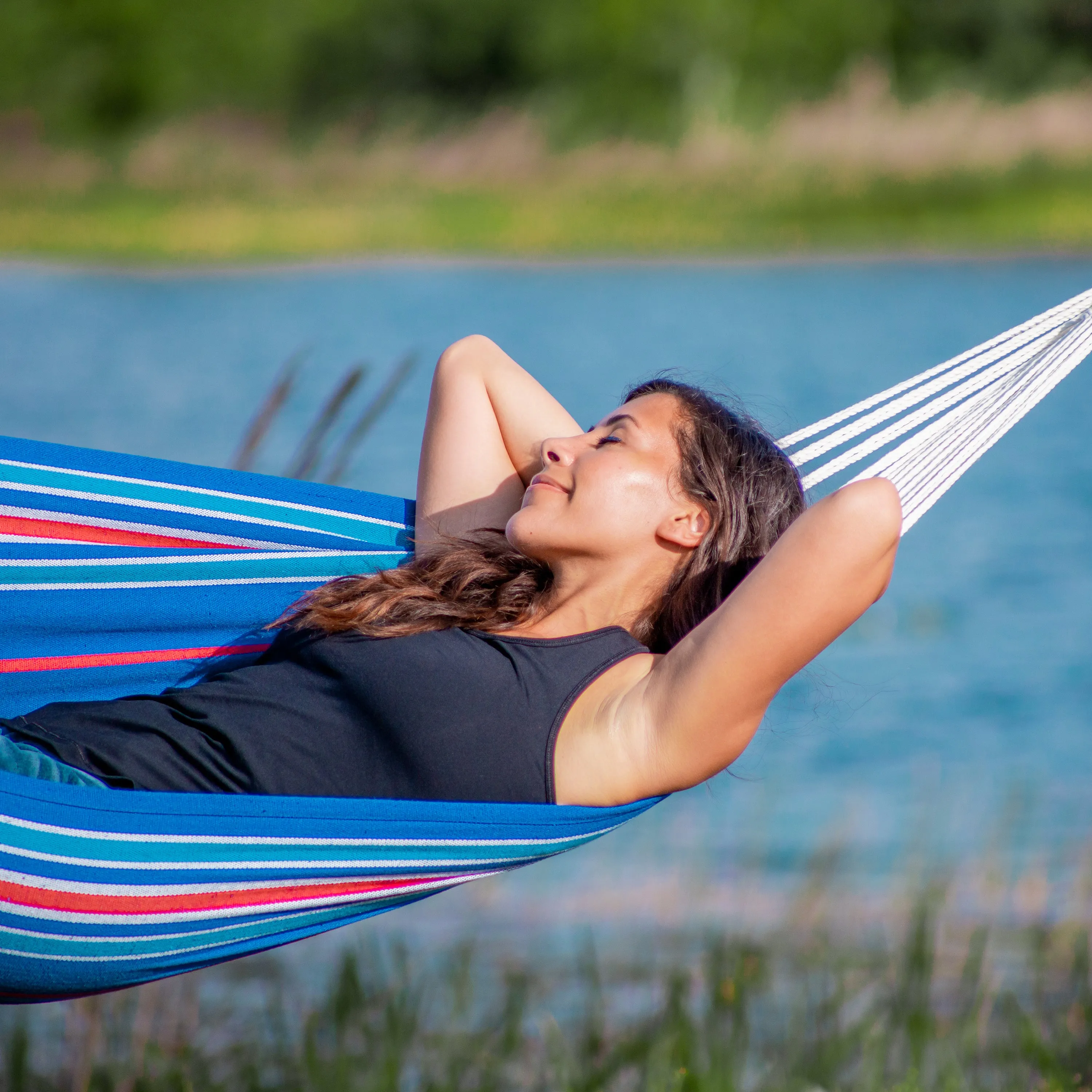 Hammock in a Bag w/ Rope loops & Hanging Hardware | 40-in. Wide | 220 Lb. Capacity