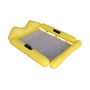Iconix Extra Large Inflatable Pool Float Hammock with Removable Sides - Yellow