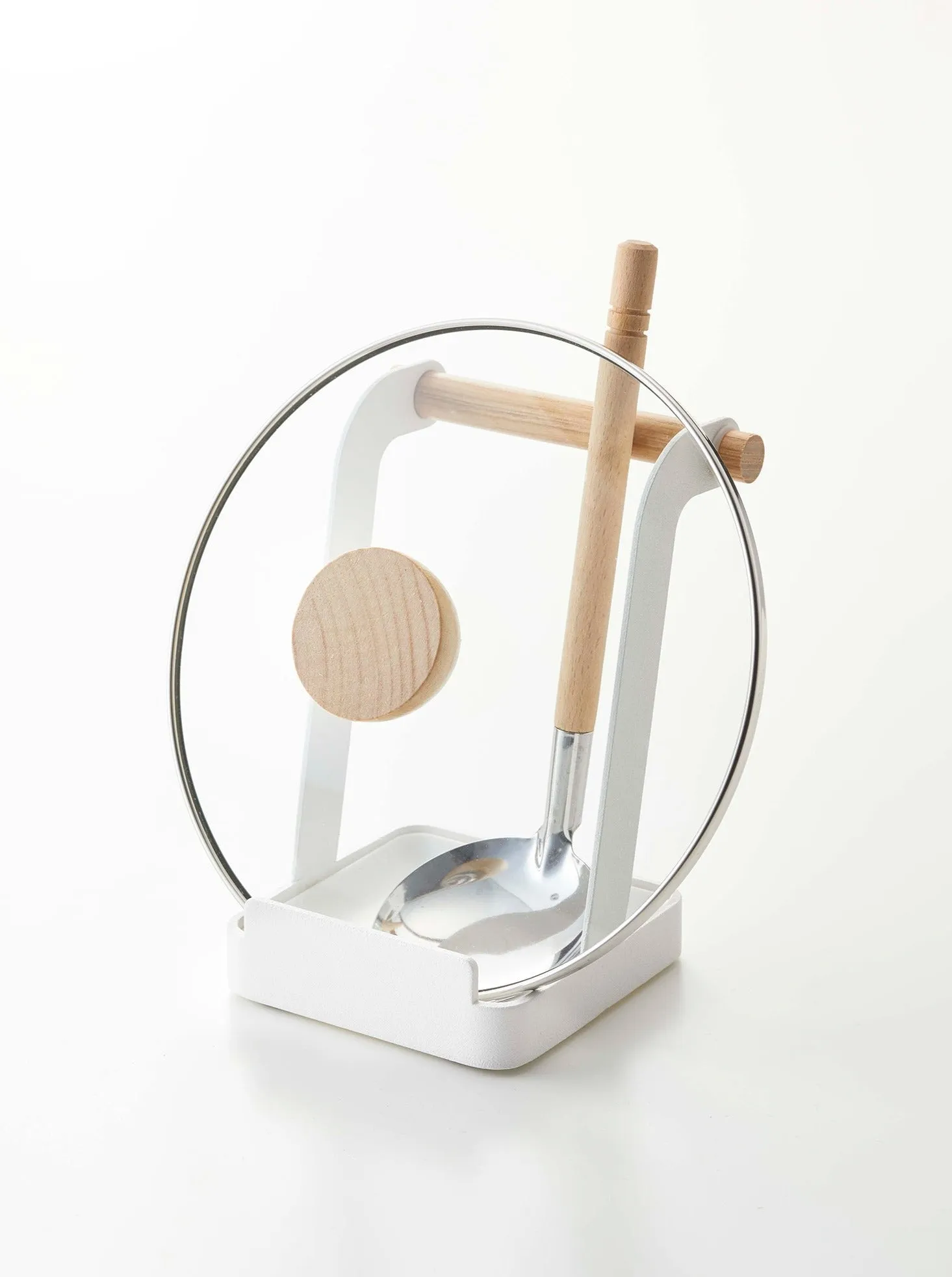 Lid & Ladle Stand - Steel   Wood