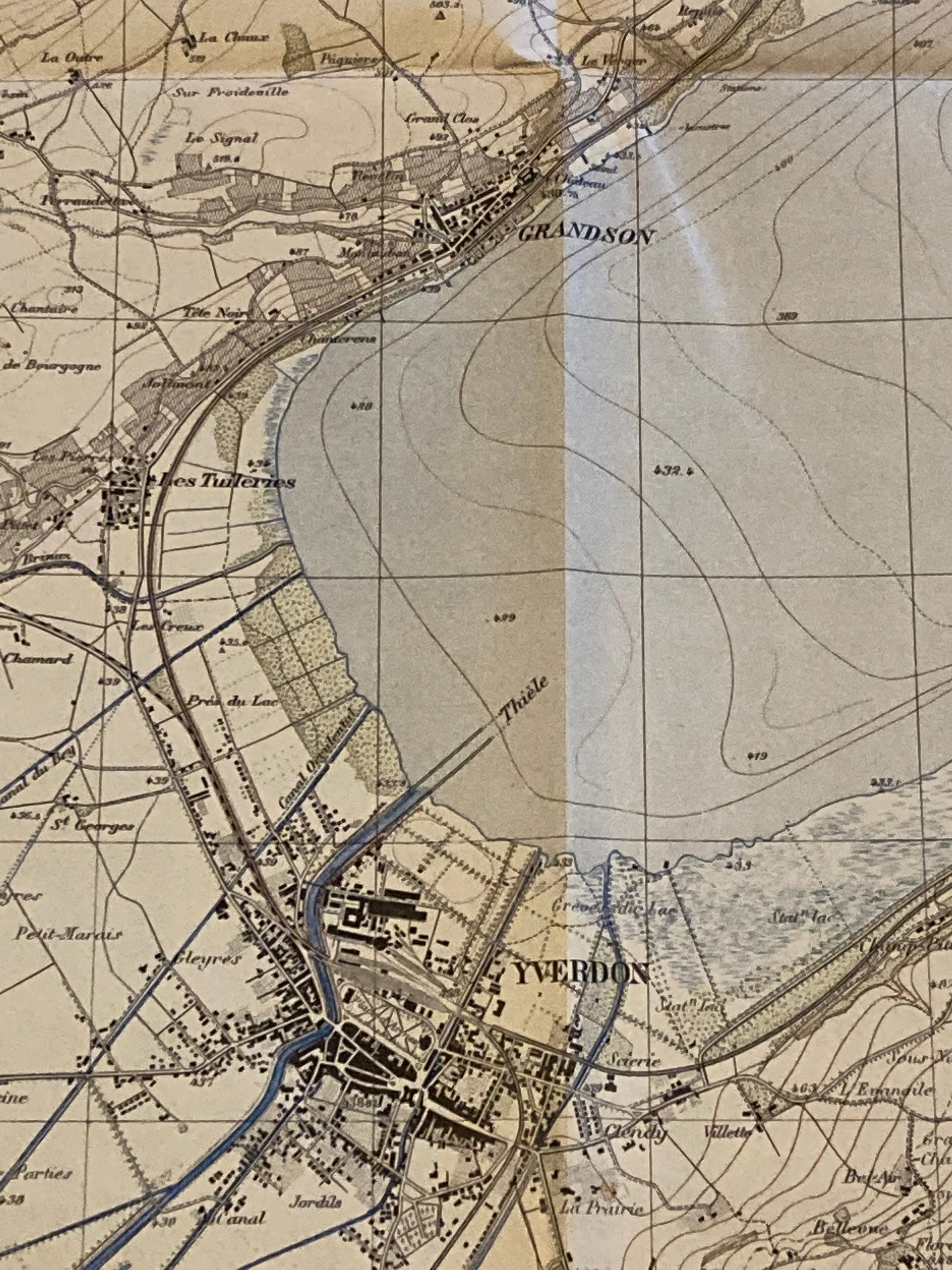 Maps, Antiques, Saint-Croix - Yverdon 1;25.000 scale Topographic Hiking Map
