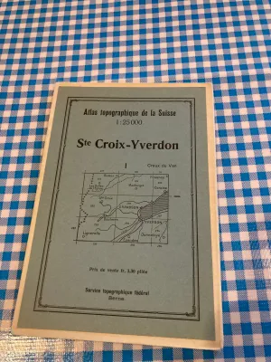 Maps, Antiques, Saint-Croix - Yverdon 1;25.000 scale Topographic Hiking Map