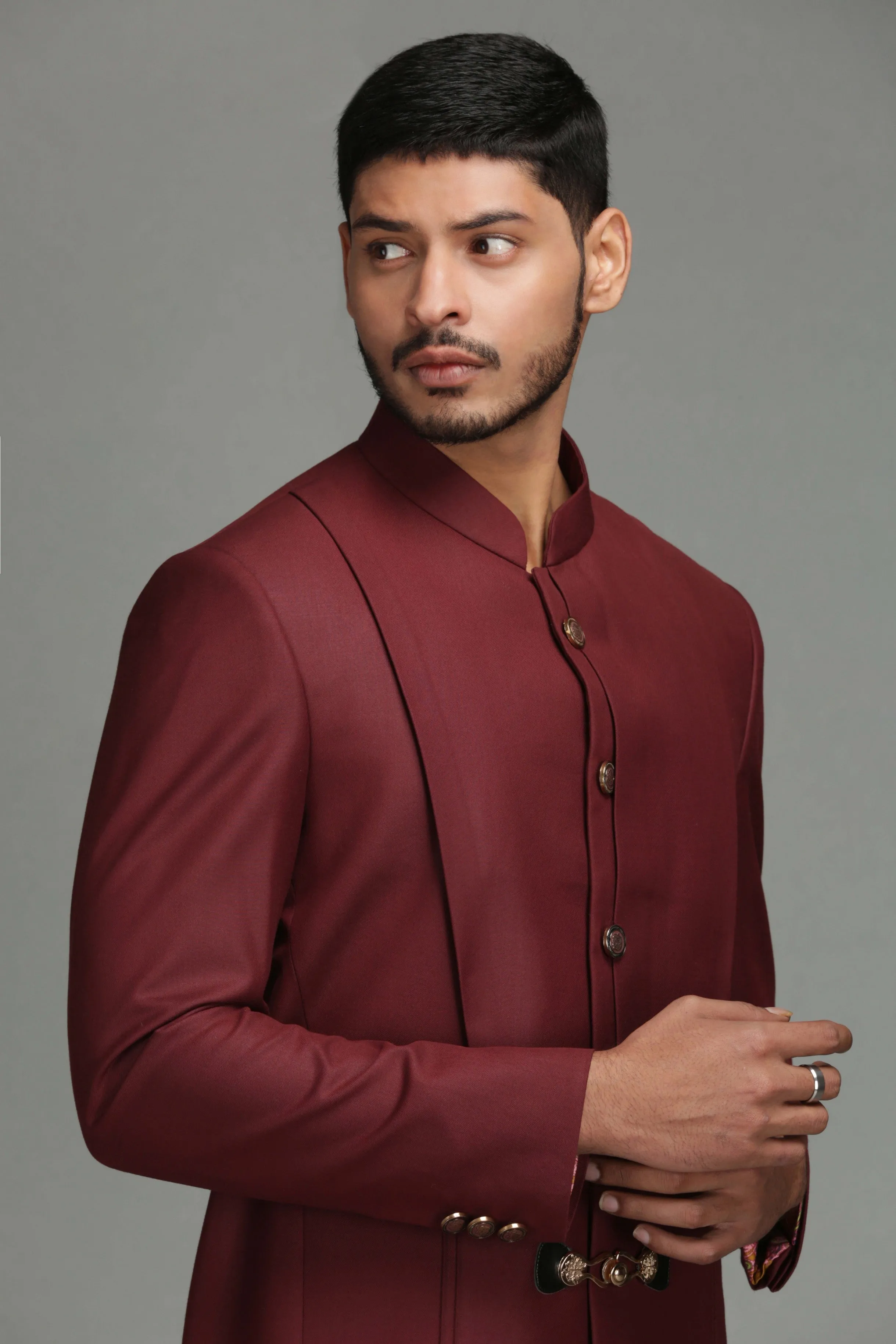 Maroon Bandhgala