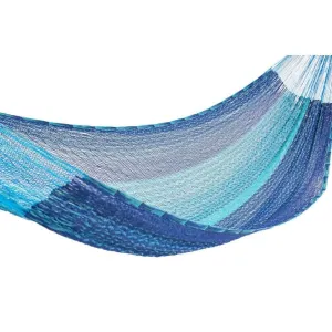 Mexican Hammock Traditional Cotton 2 Tone Blue