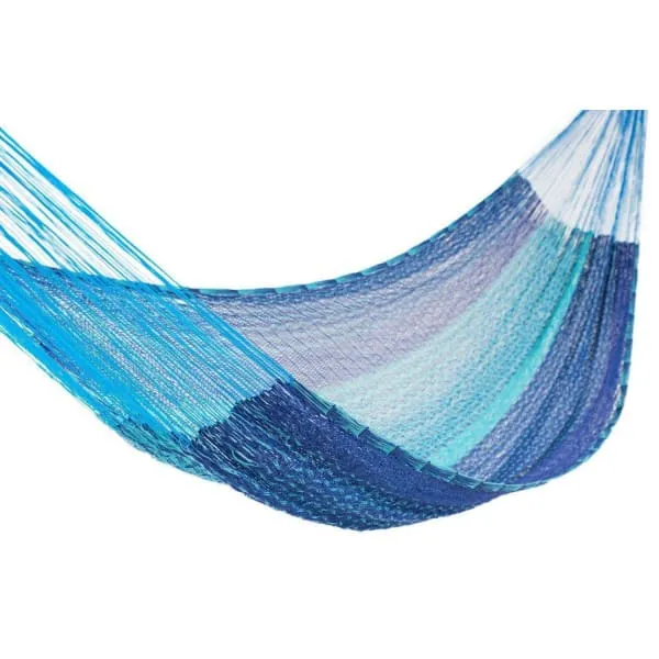 Mexican Hammock Traditional Cotton 2 Tone Blue