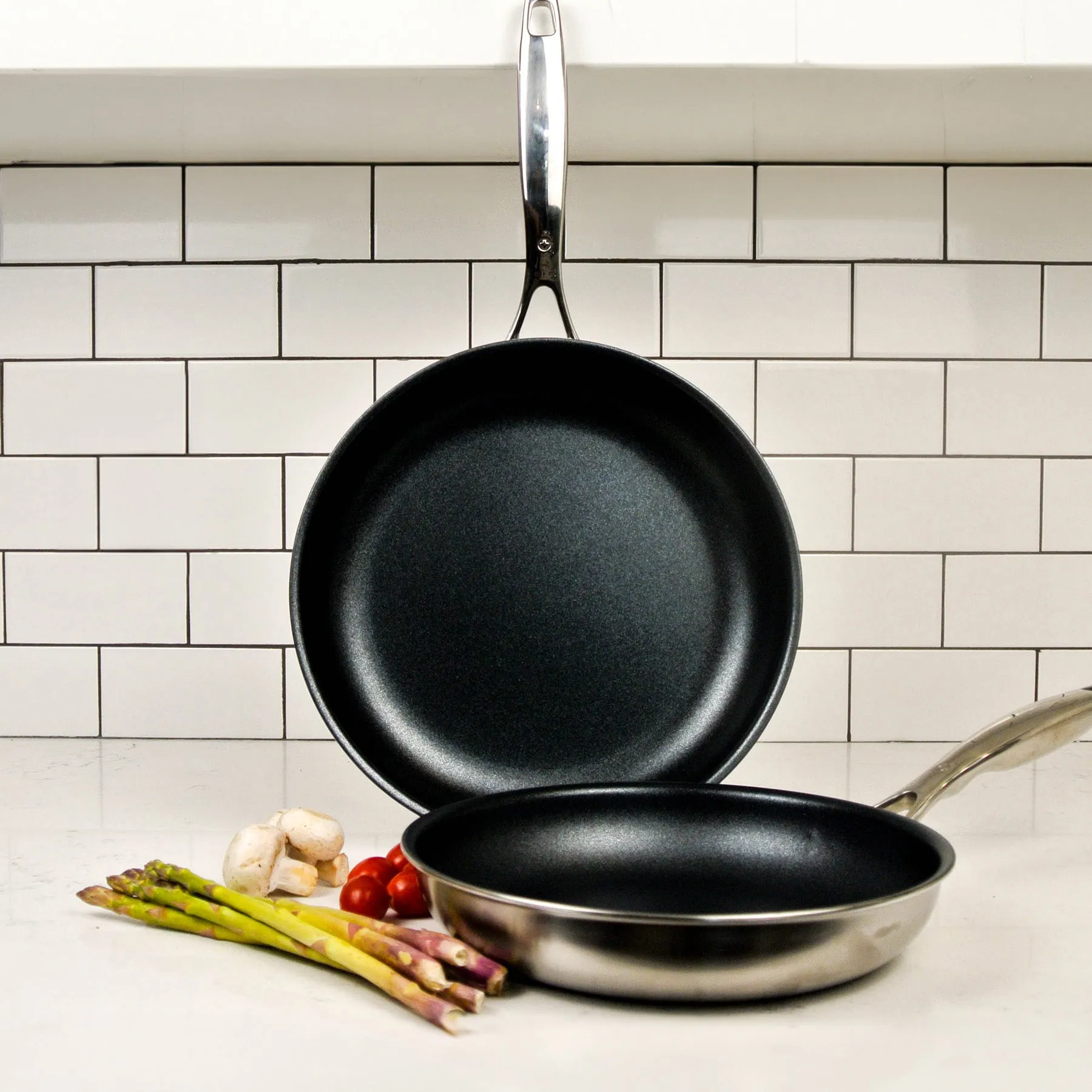 Nonstick Clad Fry Pan 2-Piece Set - Induction