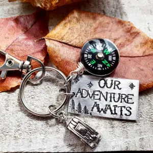 Our Adventure awaits keychain