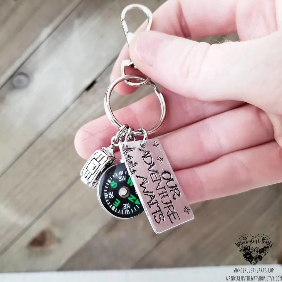 Our Adventure awaits keychain