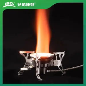 Outdoor Hiking Camping Gas Stove Big Power Portable Collapsible Windproof Camp Stove Cookware Picnic 3500W BRS-15 Refill Adaptor