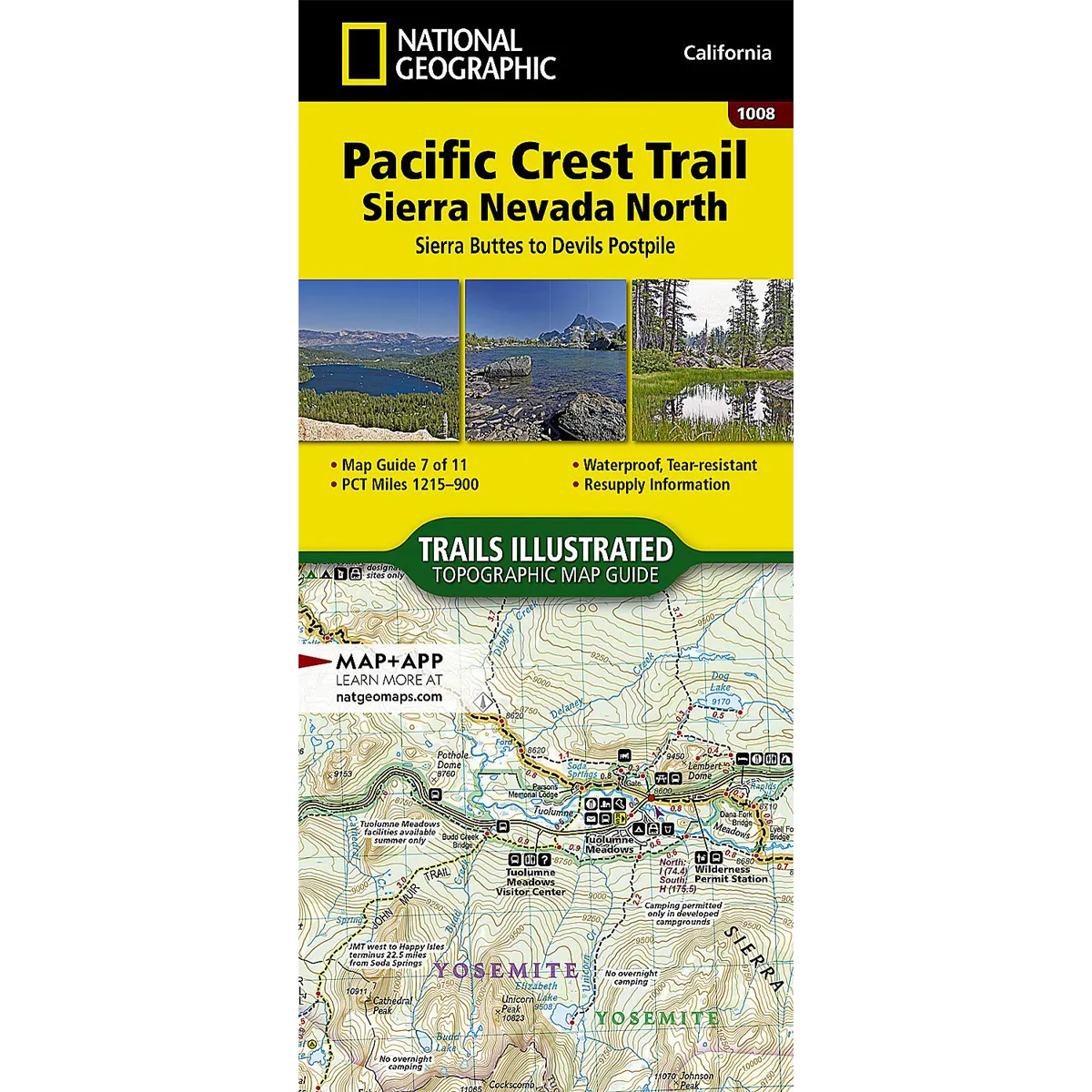 Pacific Crest Trail: Sierra Nevada North Map