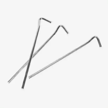 Pack of 10 steel tent pegs
