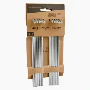 Pack of 10 steel tent pegs