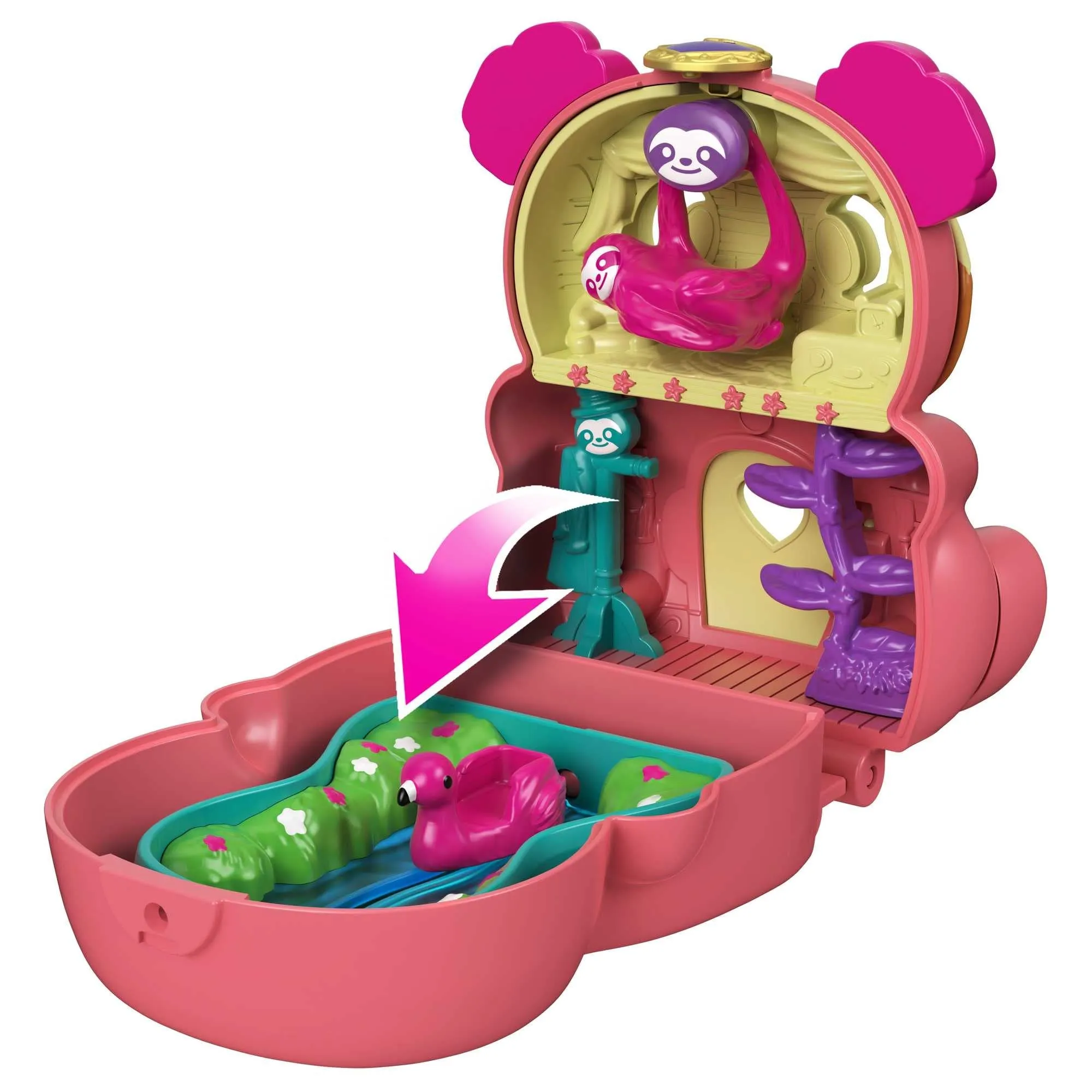 Polly Pocket Reversible Transformable Rabbit Set with Polly Mini Figures