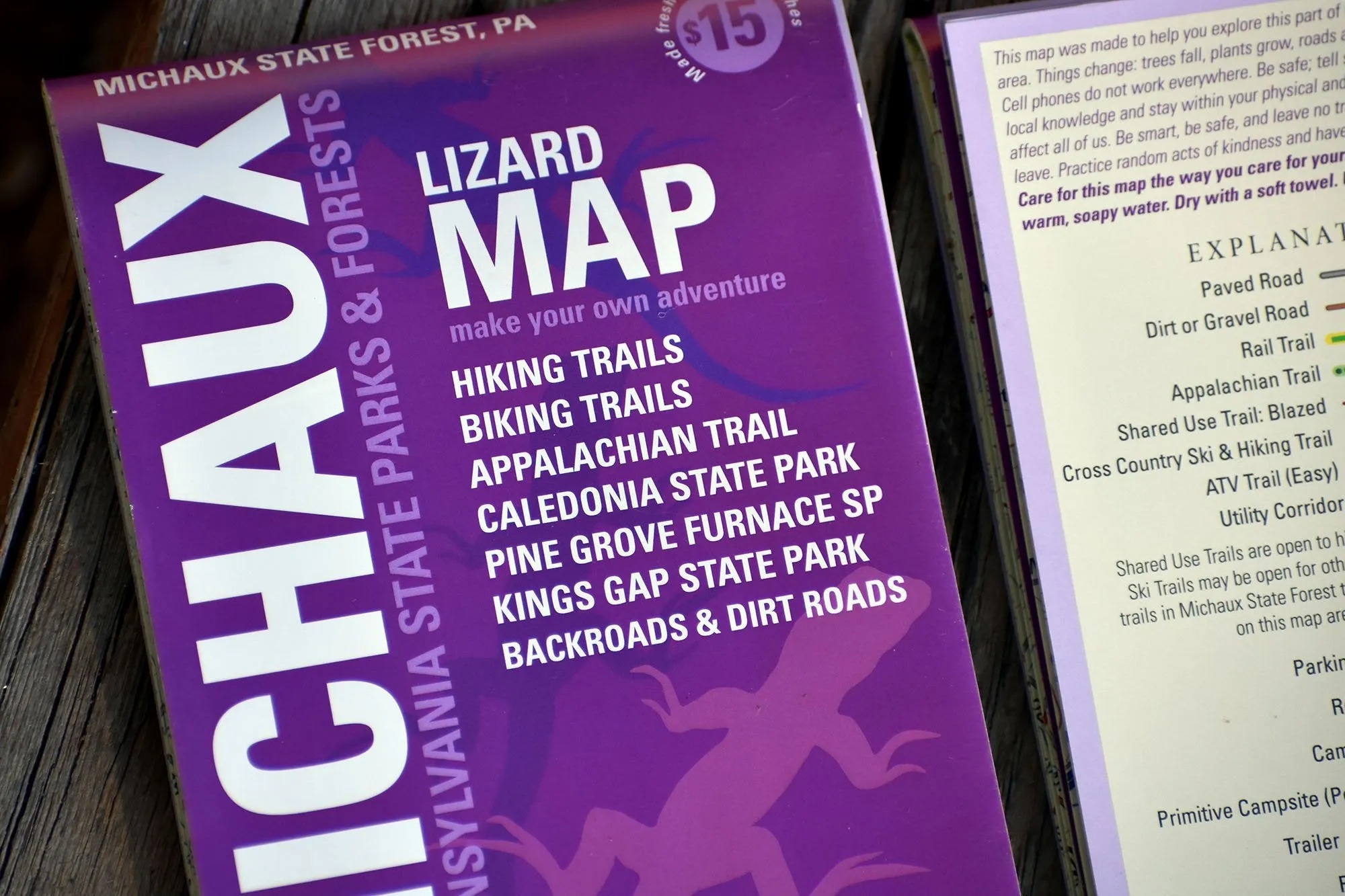 Purple Lizard Michaux Lizard Map
