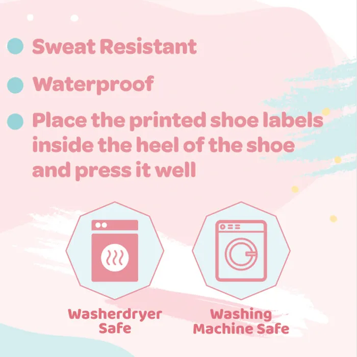 Shoe Labels Pack - Colorful Stripes