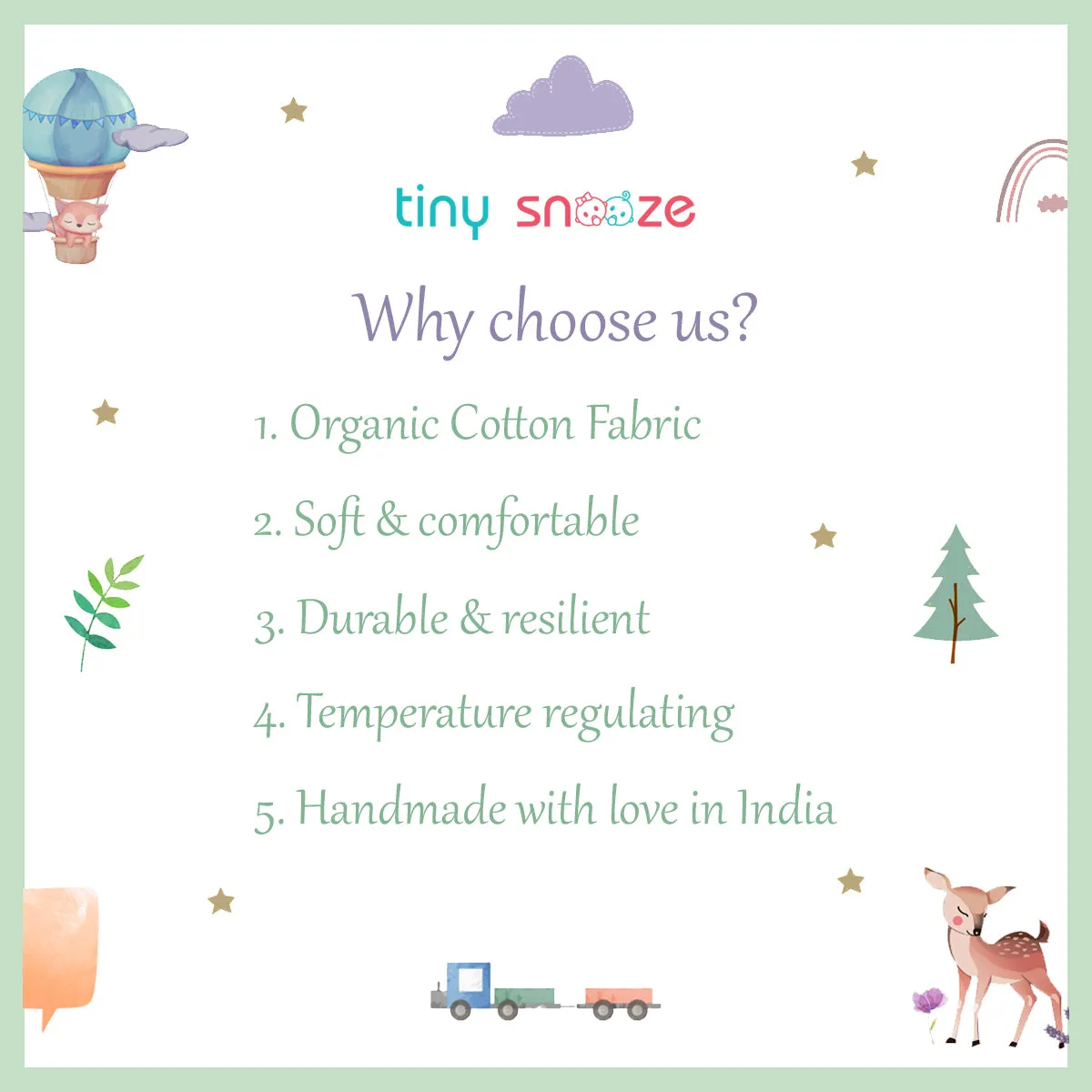 Tiny Snooze Foldable Baby Bed- Horizon