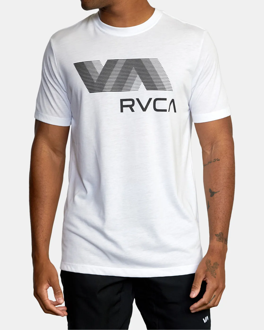VA RVCA Blur Short Sleeve Performance Tee - White