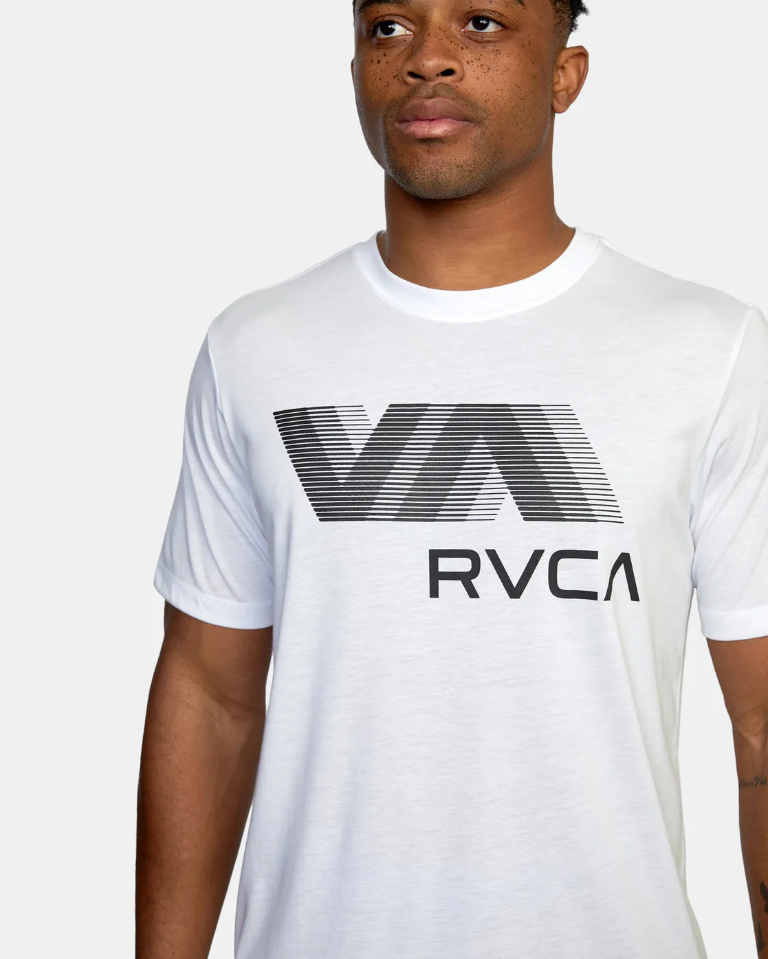 VA RVCA Blur Short Sleeve Performance Tee - White