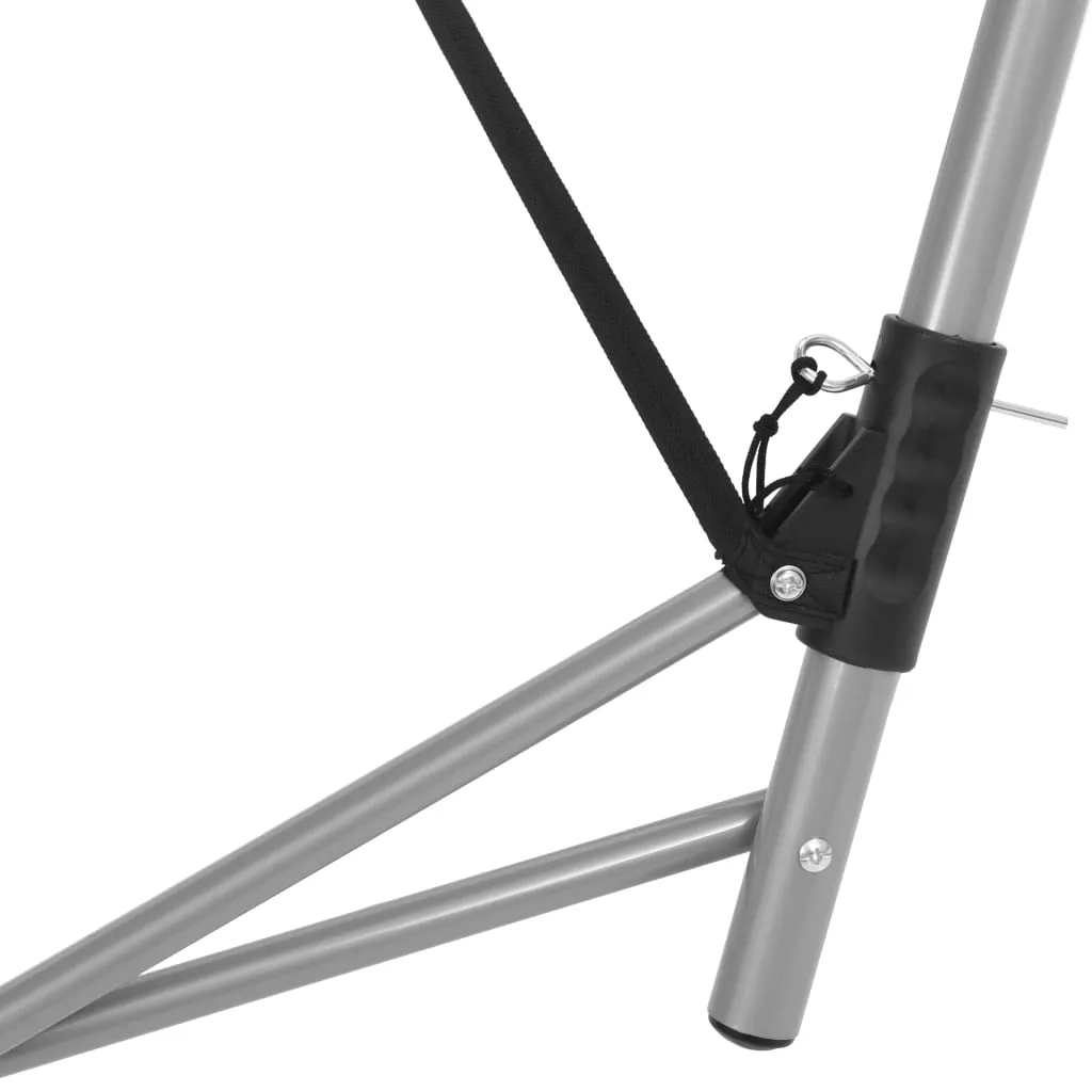 vidaXL Hammock with Foldable Stand Grey