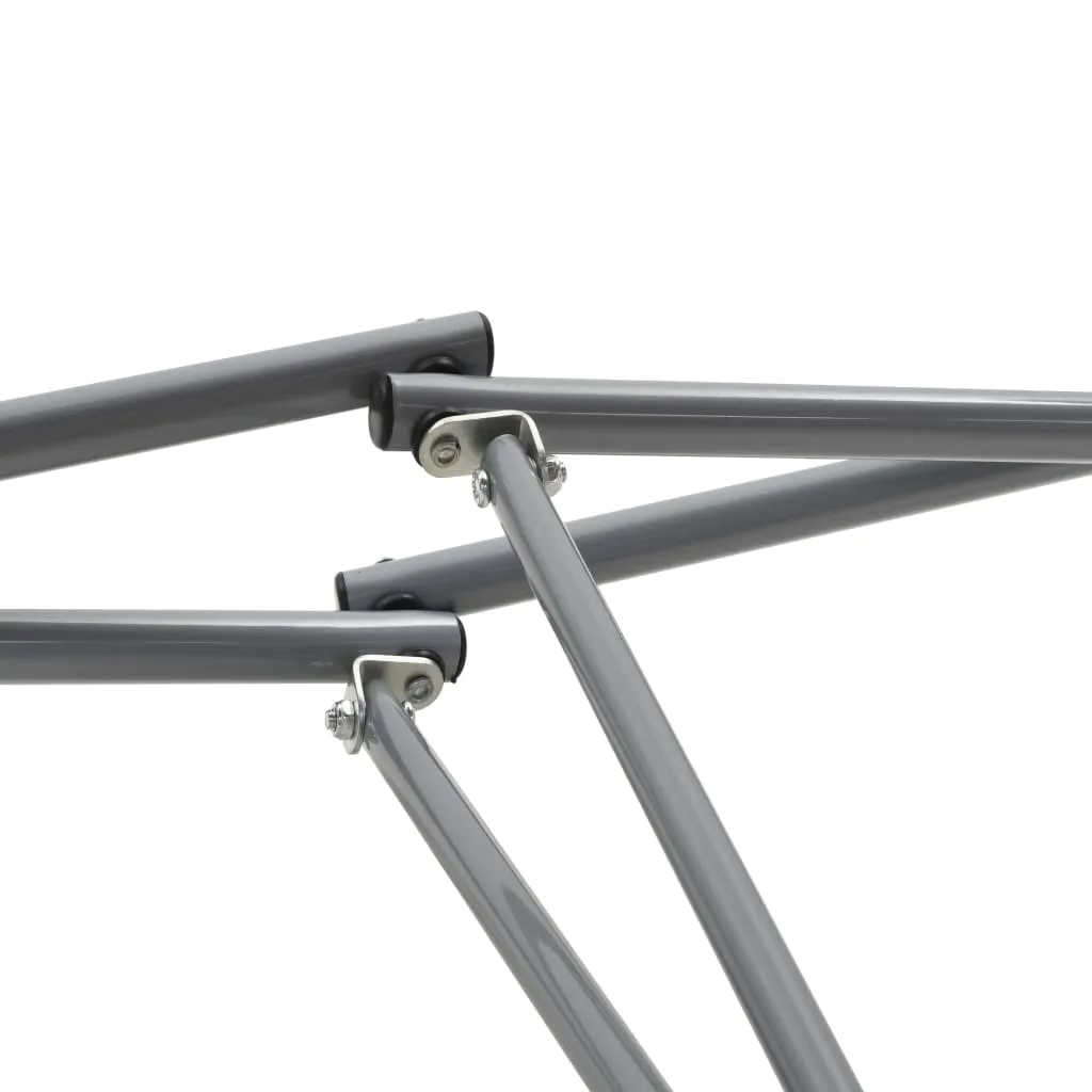 vidaXL Hammock with Foldable Stand Grey