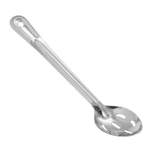Winco BSST-13H 13" Slotted Basting Spoon, 1.5mm, Stainless Steel