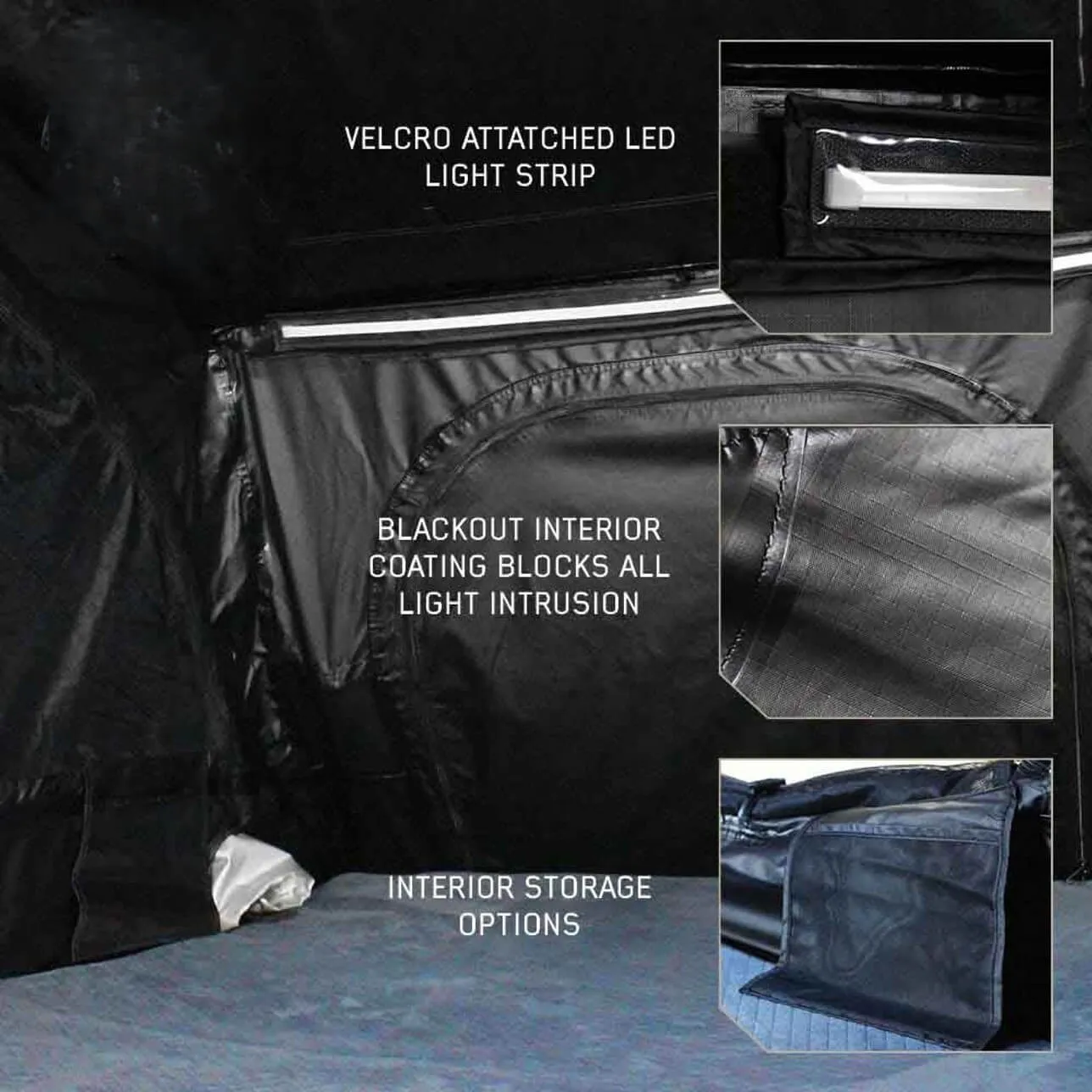 XD Sherpa Hybrid Soft Shell Roof Top Tent, Blue Body & Black Rainfly