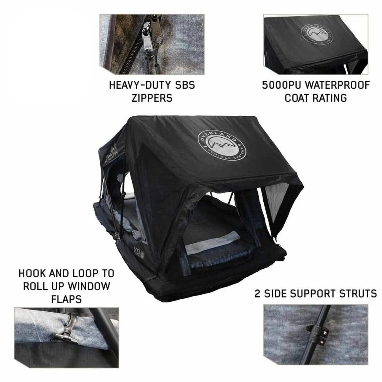 XD Sherpa Hybrid Soft Shell Roof Top Tent, Blue Body & Black Rainfly